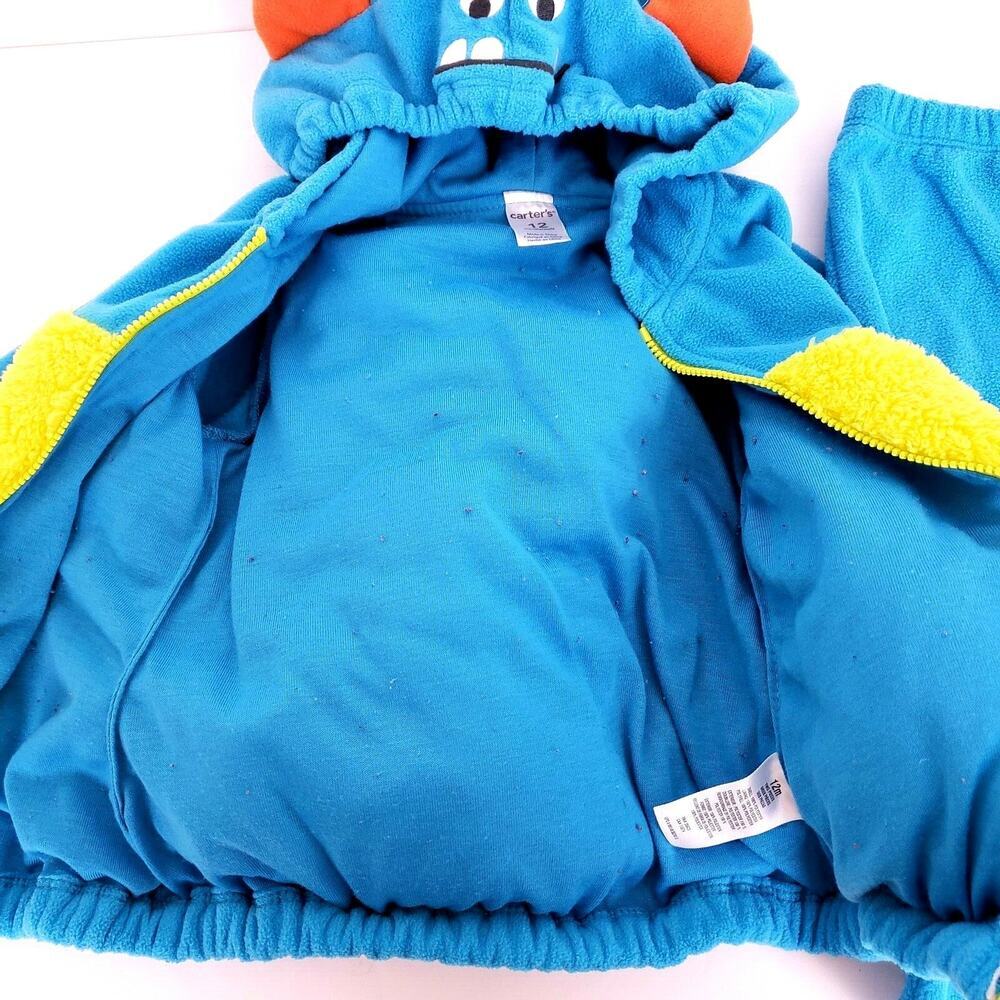 Carters Monster Inc Sully Toddler Size 12 Months Blue Halloween Monster Costume - Picture 5 of 5